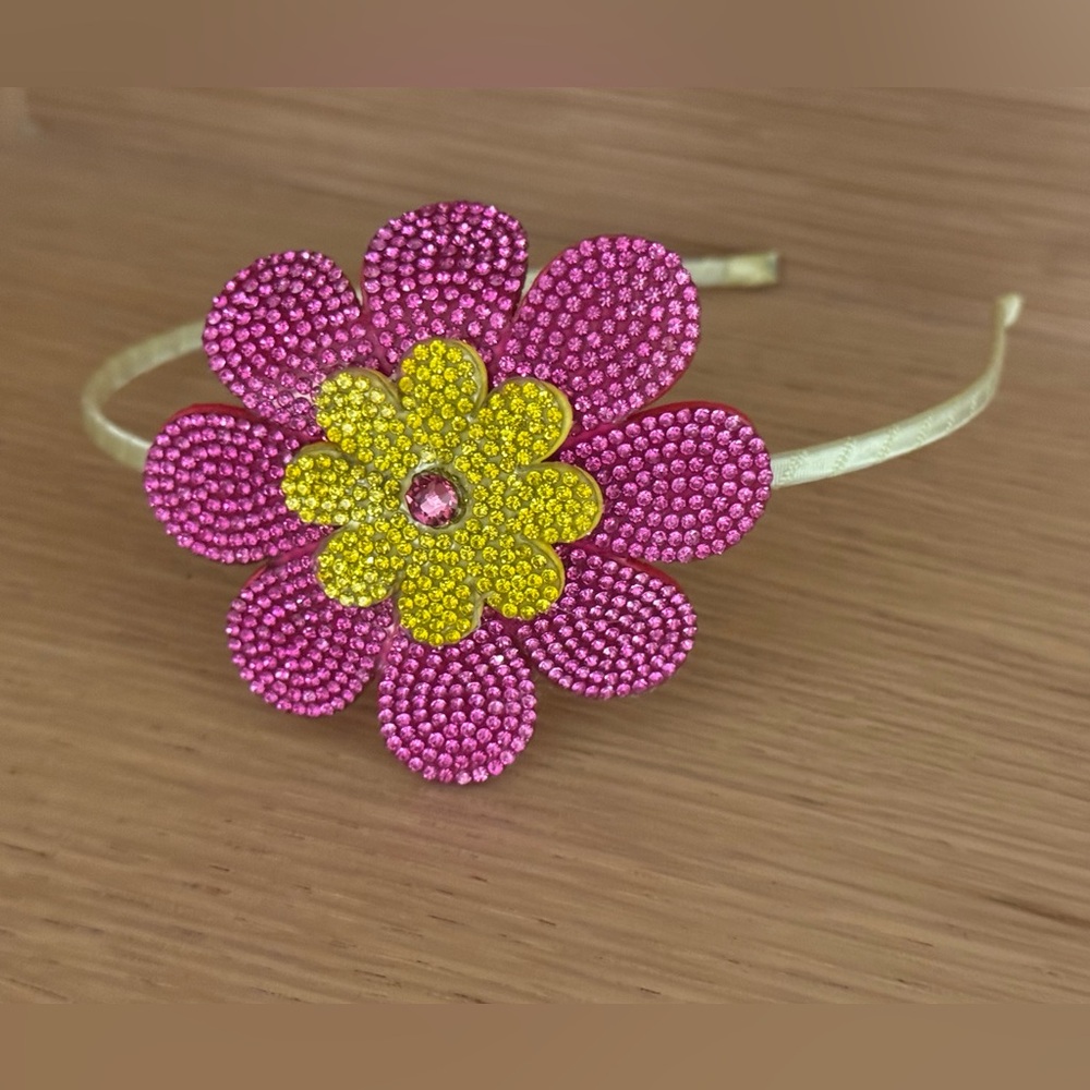 NEW BARI LYNN Girls Rhinestone Flower Headband